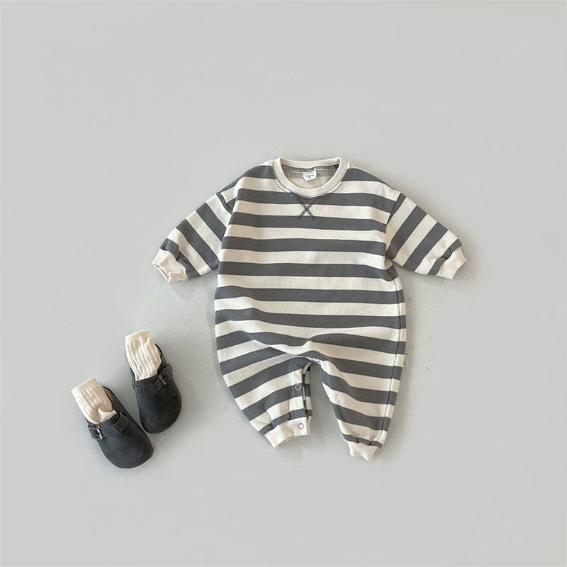 Essential Stripe Long Sleeve Romper